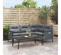 Tidyard Juego de Muebles de jardín 2 Piezas Acero Gris Antracita