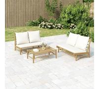 Tidyard Juego de Muebles de Jardín de Bambú - Comodidad y Elegancia Natural Modelo YFXLRZJ-363454ES