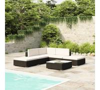 Tidyard Juego de Salón de Ratan Modular Impermeable con Cojines Extraíbles - Negro - Adecuado para Jardín y Patio Modelo YFXZJ-41269ESGMRX