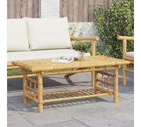 Tidyard - Mesa auxiliar (110 x 55 x 45 cm), color bambú