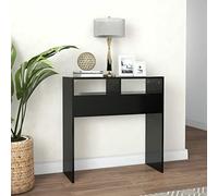 Tidyard Mesa Consola Mesa Auxiliar Mesa de Entrada Mueble Recibidor Mesa para Pasillos Entradas Dormitorio Salón Comedor de Aglomerado Negro 78x30x80 cm