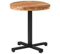 Tidyard Mesa de Bistro de Madera Mesa de Bar Redonda Mesa de Cena Ø70 x 75 cm Madera de acacia maciza