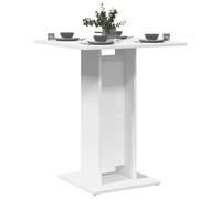 Tidyard Mesa de Bistró Elegante de Madera Contrachapada, Blanco, 60x60x75 cm Comedor y Bar