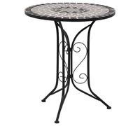Tidyard Mesa de Bistró Mosaico Negro y Gris 60x70 cm - Fácil Montaje y Resistente Modelo YFXLRZJ-46715ES