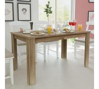 Tidyard Mesa de Comedor Color Roble 140x80x75 cm