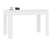 Tidyard Mesa de Comedor Elegante de Madera Contrachapada, Blanco, 120x60x76 cm - Diseño Simple para Comedor o Cocina