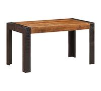 Tidyard Mesa de Comedor Madera Maciza de Mango en Bruto 140x70x76 cm