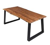 Tidyard Mesa de Comedor Mesa para Salón Mesa de Madera Maciza de Acacia 170x90x75 cm