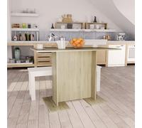 Tidyard - Mesa de comedor (roble Sonoma, 110 x 60 x 75 cm, aglomerado, mesa de cocina, mesa de comedor para comedor, salón, cafetería, Bistrot, muebles para el hogar