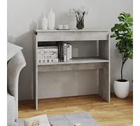 Tidyard Mesa de Consola,Mesa de Entrada,Mueble Recibidor,Estable,para Pasillo,Dormitorio,Salón,Estilo Modernas,aglomerado Gris hormigón 80x30x80 cm