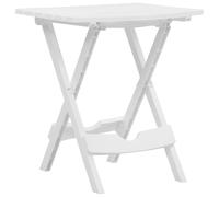 Tidyard Mesa de jardín Plegable Blanco 45,5x38,5x50 cm