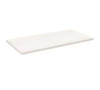 Tidyard - Mesa de mesa, color blanco, 100 x 50 x 2,5 cm, madera de pino macizo, bandeja de mesa de repuesto para mesa de comedor, oficina, mesa de bar, mesa de café o mesa de Bistrot