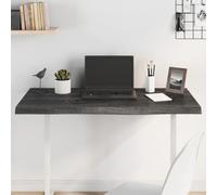 Tidyard - Mesa de mesa, color gris oscuro, 100 x 40 x 4 cm, madera de roble tratada, mesa de comedor, mesa de comedor, mesa de bar, mesa de café, mesa de bistró