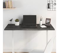 Tidyard - Mesa de mesa, color gris oscuro, 100 x 50 x 2 cm, madera de roble tratada, mesa de comedor, mesa de comedor, mesa de bar, mesa de café, mesa de bistró