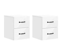 Tidyard Mesa de Noche Elegante y Funcional, Estilo Moderno, Almacenamiento Práctico, Uso Multi-Ambiente, Montaje en Pared YFXGMZJ-898644ES