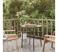 Tidyard - Mesa de té (45 cm, resina trenzada, mesa de comedor, para terraza, balcón, interior y exterior, camping