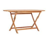 Tidyard Mesa Plegable de jardín Madera Maciza de Teca 160x80x75 cm