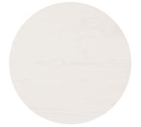 Tidyard Mesa Redonda de Pino Macizo para Interior - Blanco - 40 cm de Diámetro