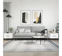 Tidyard Mesas bajas 2 piezas blancas 50x50x40 cm Madera de ingeniería, Mesa de sofá de sala de estar, Mesa de mesa robusta para sala de estar, hogar y oficina