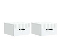 Tidyard Mesas de Noche Elegantes, Diseño Moderno y Funcional, Estilo Minimalista Espacios Pequeños, Hechas de Madera de Ingeniería YFXGMZJ-898936ES