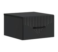 Tidyard Mesas de Noche Elegantes, Estilo Moderno y Funcionalidad Espacios Pequeños, Madera de Ingeniería, Negro YFXGMZJ-898937ES