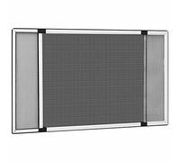 Tidyard_ Mosquitera Extensible para Ventanas Tela de Protectora contra Insectos Mosquitos Balcón Terraza Protección Estructura de Aluminio Blanco (75-143) x50 cm