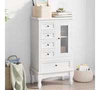 Tidyard Mueble de 5 cajones y 2 estantes Blanco