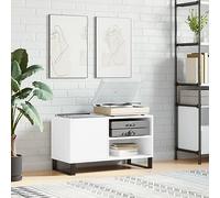 Tidyard Mueble de Salon,Mueble de TV,Mueble para Discos de Vinilo,Armarios para películas y CDs,Mesa Auxiliar Estanterías para CDs y DVDs,Soporte de almacenaje de Discos,Blanco 85x38x48 cm 6#