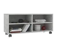 Tidyard Mueble para TV con Ruedas,Mueble TV Salón Mesa Televisión Mueble Comedor Televisor aglomerado Gris hormigón 90x35x35 cm