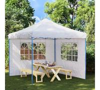 Tidyard Paredes Laterales de Carpa de Fiesta con Ventana 2uds PE Blanco