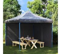 Tidyard Paredes para Carpas de Fiesta con Cremallera 2 uds PE Antracita