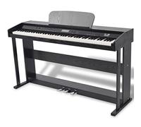 Tidyard Piano Digital con Pedales de 88 Teclas 150 Sonidos Distintos 100 Estilos de Auto-Acompañamiento 50 Canciones de Demostración Incorporadas Tabla Melamina Negro 134x40x75cm