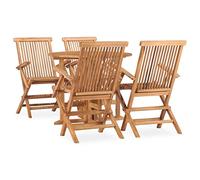 Tidyard Set Comedor de jardín Plegable 5 Piezas, Conjuntos De Muebles De Jardín, Set Jardin Exterior, Juego De Mesa Y Sillas De Jardín, Mesa Y Sillas Terraza 5#
