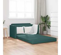 Tidyard Sofá Cama 2-en-1 Verde Oscuro 124x71x78 cm Tela