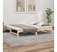 Tidyard Sofá Cama Extraíble Sofá de Salón Moderno Estructura de Sofá Cama Sofá Cama Versátil para Salón Sala de Estar Dormitorio Habitación Madera Maciza de Pino 2X(80x200) cm