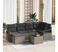 Tidyard Sofá de Jardín 4 Piezas Moderno, Resistente a la Intemperie, Cojines Elegantes, Apto para Balcones y Patios - Color Gris Modelo LYKLYD-3355128ES