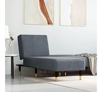 Tidyard Sofá diván Sofa Chaise Longue de Salón,Sofá Individual Pequeño,Sofá Cama Sofá Chaise Longue Moderno de Terciopelo Gris Oscuro 3#, para Dormitorio/Sala de Estar/Apartamento