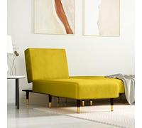 Tidyard Sofá diván Sofa Chaise Longue de Salón,Sofá Individual Pequeño,Sofá Cama Sofá Chaise Longue Moderno de Terciopelo Amarillo 3#, para Dormitorio/Sala de Estar/Apartamento