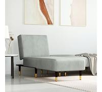 Tidyard Sofá diván Sofa Chaise Longue de Salón,Sofá Individual Pequeño,Sofá Cama Sofá Chaise Longue Moderno de Terciopelo Gris Claro 3#, para Dormitorio/Sala de Estar/Apartamento