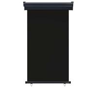 Tidyard Toldo Lateral de balcón Negro 105x250 cm