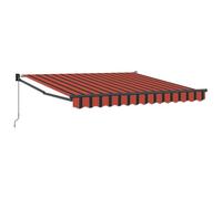 Tidyard Toldo Manual Retráctil Naranja y Marrón 350x250 cm
