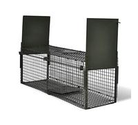 Tidyard Trampa para Animales Captura en Vivo 2 Puertas Alambre con Asa Jaula Trampa,Jaula Ratoneras,Trampa,Jaula para Atrapar Ratones, Ratas Zorros Conejos100 x 26 x 31 cm