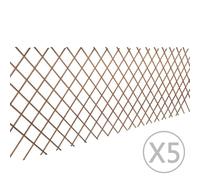 Tidyard Valla enrejada de Sauce 5 Piezas 180x90 cm