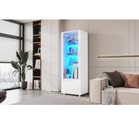 Tidyard Vitrina de 3 Capas con Estantes de Vidrio Templado y Luces LED - Multifuncional para Decoración y Almacenamiento Modelo YFXLYD-N625P235878879W