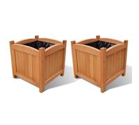 TidyardBancal de Madera 30x30x30 cm 2 Piezas