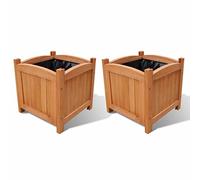TidyardBancal de Madera 30x30x30 cm 2 Piezas
