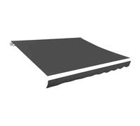 Tidyard Toldo de Lona,Toldo Persiana de Ventana Exterior para Jardín Terraza Balcón,Resistente a los Rayos UV,Impermeable,Gris Antracita 281x246cm(Armazón no Está Incluido)