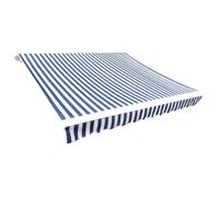 TidyardLona para toldo Lona Azul y Blanca 4x3 m (sin Marco)