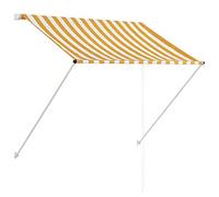 Tidyard Los toldos retractables para Jardin y Ventanas toldos Balcones Amarillo y Blanco 150 x 150 cm (Anchura x Altura)
