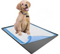 TidyFriend - Bandeja para orina de perro para almohadillas de orina de 24 x 36 pulgadas con agujeros de bloqueo de esquina, bordes elevados, antiderrames, fácil de limpiar, soporte de silicona para